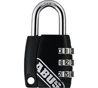 ABUS Cadenas à Combinaison 155/30 - Code 3 Chiffres, Zinc Moulé, Noir | Anse acier trempé Nano Protect, double verrouillage, niveau sécurité 5 - dim. 43x62x18 mm, poids 98 g, livré avec 2 clés