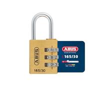 ABUS Cadenas à combinaison 165/30 – Corps laiton 30,5 mm – 3 chiffres – Niveau 3