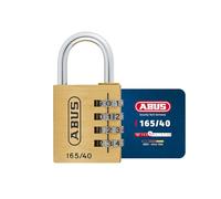 ABUS Cadenas à Combinaison 165/40 en Laiton - Code Réglable | Idéal pour valises et casiers - corps en laiton massif - code à combinaison réglable individuellement - niveau de sécurité 4