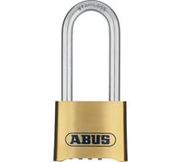 ABUS Cadenas à combinaison 180IB/50HB63 - Cadenas à anse haute - résistant aux intempéries - avec code numérique réglable - Niveau de sécurité ABUS 5 - couleur laiton