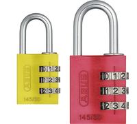 ABUS Cadenas codée en aluminium jaune 145 30 & H10 46615 Cadenas à combinaison en aluminium Universel 145/30 Rouge