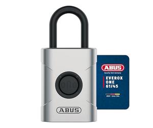 ABUS Cadenas Connecté EVEROX One - Bluetooth, IP66/IP68, Verrouillage Auto | Verrouillage automatique, cryptage AES-128, résistant aux intempéries, pile CR2, app ABUS One