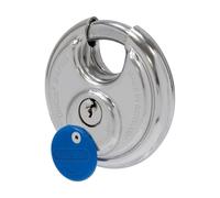 ABUS Cadenas Diskus 24IB/60 en acier inoxydable - avec protection circulaire de 360° - pour la sécurisation en cas de fortes intempéries - 05633 - Niveau de sécurité ABUS 7 - Argent/Bleu