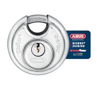 ABUS Cadenas Diskus 24IB/60 en Acier Inoxydable - Niveau de Sécurité 7 | Corps et anse en acier spécial trempé - revêtement Black Granit anti-corrosion - double verrouillage - usage extérieur