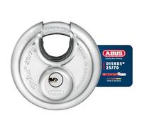 ABUS Cadenas Diskus 25/70 – Haute sécurité Niv.8 – Résistant intempéries – 5 clés – Argenté