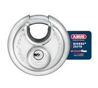 ABUS Cadenas Diskus 25/70 - résistant aux intempéries - 5 clés incluses - avec système de clé réversible précis - Niveau de sécurité ABUS 8 - Argenté