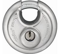ABUS Cadenas Diskus 26WY/70 - résistant aux intempéries - avec cylindre anti-perçage et anti-arrachage - de sécurité ABUS 8 - argenté