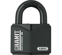 ABUS Cadenas Granit 37/55 #SZP pour une utilisation en extérieur - avec carte de sécurité - en acier spécial trempé - Niveau de sécurité ABUS 10 - Noir