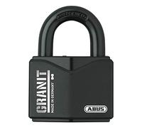 ABUS Cadenas Granit 37/55#SZP pour une utilisation en extérieur - avec carte de sécurité et n acier spécial trempé - Niveau de sécurité ABUS 10 - Noir