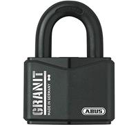 ABUS Cadenas Granit 37RK/80 - Niveau 10, Acier Inoxydable, 80 mm | Cylindre à disque ABUS-Plus, double verrouillage de l'anse - pour entrepôts et installations industrielles - 2 clés incluses
