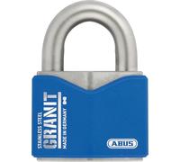ABUS Cadenas Granit 37ST/55 en Acier Inoxydable - Niveau 10, Bleu | Cylindre à disque ABUS-Plus, carte de sécurité incluse - usage extérieur & intérieur - anse acier NANO PROTECT