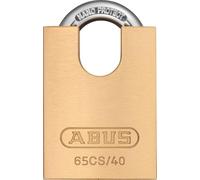 ABUS Cadenas laiton 65CS/40 - corps du cadenas en laiton - anse en acier trempé et protection de l'anse - niveau de sécurité ABUS 5