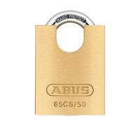 ABUS Cadenas laiton 65CS/50 - Corps de serrure en laiton - anse en acier trempé et protection de l'anse - Niveau de sécurité ABUS 6