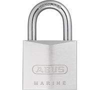 ABUS Cadenas Marine 75IB/40 - Résistant aux intempéries - Corps de serrure en laiton avec revêtement Nickel Pearl - Niveau de sécurité 6 - Argenté