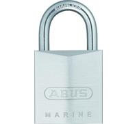 ABUS Cadenas Marine 75IB/50 - Résistant aux intempéries, corps en laiton avec revêtement Nickel Pearl - Niveau de sécurité 7 - Argenté
