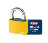 ABUS Cadenas T65AL/40 myLOCK - Corps Aluminium, Arceau Inscriptible | Pour valises, casiers et coffrets - corps en aluminium anodisé, anse à ressort, poids 25 g, niveau de sécurité 3 ABUS