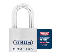 ABUS Cadenas Titalium 96TI/50 - Aluminium Léger, Niveau de Sécurité 8 | Corps en aluminium massif léger - anse en acier trempé anti-corrosion - double verrouillage - largeur 60 mm