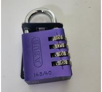 ABUS Cadenas violet combinaison à code 4 chiffres en alu 145 x 40 mm