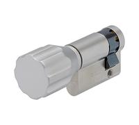 ABUS Cylindre profilé ABUS 10/K35 - Demi-cylindre à bouton rond pour verrouillage sans clé