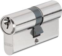 ABUS E5N30/80 Cylindre de Serrure 30 x 80 mm - Cylindre Européen de Sécurité en Laiton Nickelé - Haute Protection pour Portes d’Entrée - Profil Européen - Installation Facile