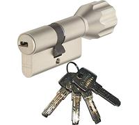 Abus EC550 Cylindre à bouton livré avec 4 clés Longueur Z30/K45 mm