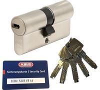 ABUS EC660 Double cylindre longueur (a/b) 35/50mm (c=85mm) avec carte de sécurité et 5 clés, fonction d'urgence et de danger et protection anti-perçage SKG**