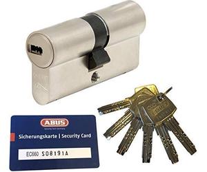 Abus ec660Profil Double cylindre Longueur (A/B) 30/30mm (C = 60mm) avec 6clés, avec carte de sécurité