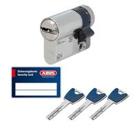 ABUS EC880 Cylindre de serrure modulaire demi-cylindre 10/35 à fermeture identique pour porte d'entrée et porte d'appartement avec carte de sécurité