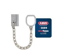 ABUS Entrebailleur de Porte SK89 - Chaîne Trempée, Gauche/Droite | Idéal portes d'entrée & appartement - sans perçage du panneau - sécurité enfants avec ouleur argent