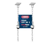 ABUS Grille de Protection GS40 - Protection Anti-effraction Grilles de Sous-sol et Lumières Plastique - avec Chaîne Variable - Niveau de Sécurité 6 -03600 - Lot de 2