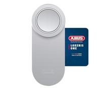 ABUS LOXERIS One, commande de serrure intelligente pour porte d’entrée, ouverture et fermeture via app, contrôle d’accès, smart lock à piles sans câblage - argenté
