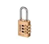 Abus Mécanique 165/20 20mm Laiton Massif Corps Combinaison Cadenas (3-Digit)
