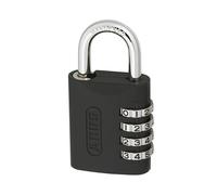 ABUS Cadenas 158KC/45 AP050 - Serrure à broche avec code chiffré ou fonction vec boîtier en zinc moulé sous pression - Niveau de sécurité 5 - Noir