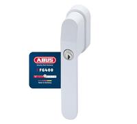 ABUS Poignée de fenêtre verrouillable FG400 - Avec cylindre de pression et clé - Sécurité enfant et protection anti-effraction - Ajustement universel - Fermeture identique AL0089 - Niveau de sécurité
