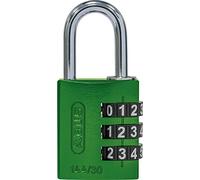 ABUS Serrure à combinaison 144/30 avec grands chiffres, 80793 | Rouleaux en plastique pour protection contre la corrosion, anse à ressort, sans ode réglable individuellement