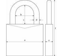 ABUS Serrure à combinaison laiton 165 40 mm avec code réglable