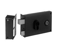 ABUS Serrure en applique FE9762207A SA H CE G – poignée horiz., à clé, ouvrant gauche 80x140