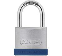 ABUS Silver Rock 79265 Cadenas en zinc très stable pour intérieur et extérieur Niveau de sécurité 7 Avec 2 clés Argenté