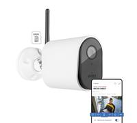 ABUS SmartLook Caméra de Surveillance 4K - Détection de Mouvement, Vision | Kit sans fil avec moniteur 7 pouces tactile, interphone bidirectionnel, détection de personnes, enregistrement microSD