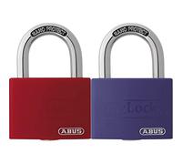 Abus T65AL/40 Mylock Cadenas en aluminium Rouge 508707 H 22 x Ø 6,5 mm & H37 50869 Cadenas à clé Universel personnalisable myLock T65/40 Violet