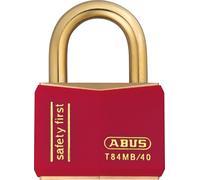 Cadenas à clé - 40 mm - corps laiton - rouge - T84MB/40 ABUS