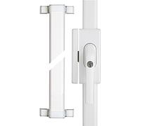 ABUS Verrou Supplémentaire Fenêtres FOS650 - Serrure à Barre avec Cylindre Poussoir, à Verrouillage Différent - Niveau de Sécurité 10 - 73006 - Blanc