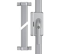 ABUS Verrou Supplémentaire Fenêtres FOS650 - Serrure à Barre avec Cylindre Poussoir, à Verrouillage Différent - Niveau de Sécurité 10 - 73020 - Argent