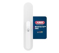 ABUS WINTECTO One Moteur de fenêtre - Poignée de fenêtre intelligente pour fenêtres, portes de balcon et de terrasse - avec fonction d'alarme - montage simple sans perçage - blanc, même L0125)