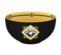 Abystyle Abybol084 Bol À En-Cas 0,6 L Rond Grès Noir, Jaune Noir