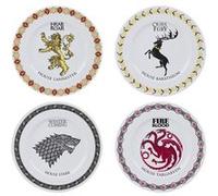 ABYSTYLE - GAME OF THRONES Set de 4 assiettes Emblèmes Familles