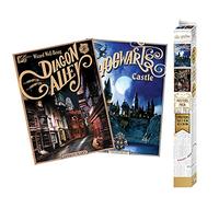 ABYSTYLE Harry potter - set 2 chibi posters - retro poudlard & diagon (52x38)
