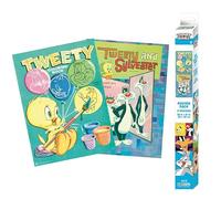 ABYstyle – Set de 2 posters Chibi Looney Tunes Titi et Grosminet 52 x 38 cm