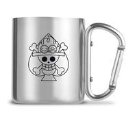 ABYSTYLE - Mug carabiner ONE PIECE Ace & Skull - Produit Officiel - 320 ml - Métal