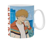 ABYSTYLE - Mug CHAINSAW MAN Denji & Pochita - Produit Officiel - Grand Contenant 460 ml - Céramique Haute Qualité - Design Manga